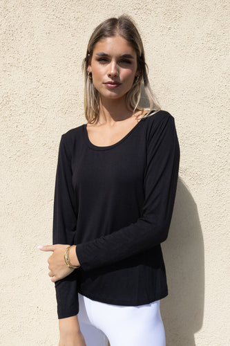 Bilbao Long Sleeve Top in Black