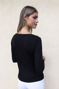 Bilbao Long Sleeve Top in Black